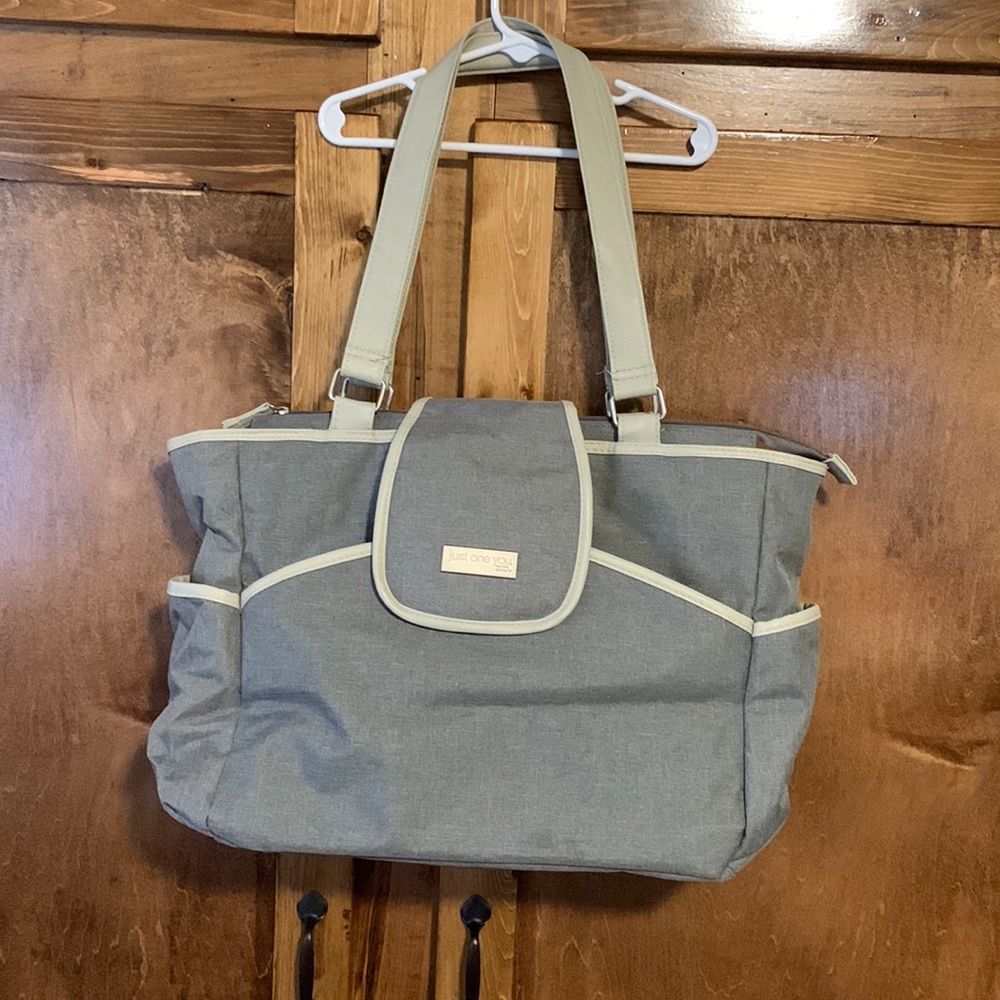 Carter’s Just One You Large Grey Diaper Bag- Very Good Used Condition